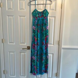 Lilly Pulitzer Floral Maxi Dress Size 4